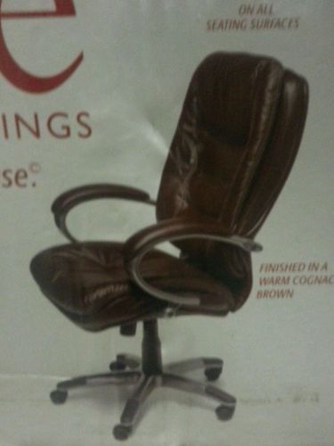 Lane home furnishing leather executive chair brown