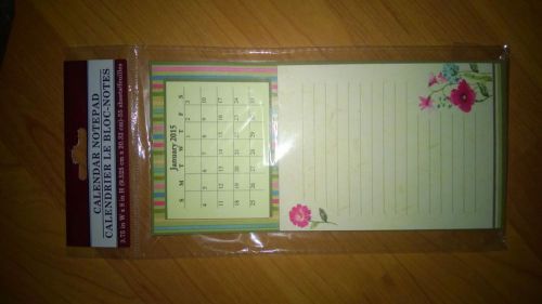 NIP Small Tear Away 2015 Calendar and Floral Design Notepad
