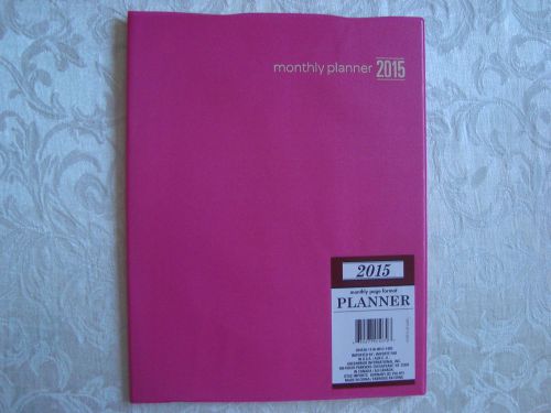 Large Pink 2015 Monthly Planner Daily Appointment Book Meetings School Doctors A