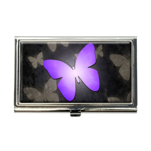 Purple Butterfly Butterflies Business Credit Card Holder Case