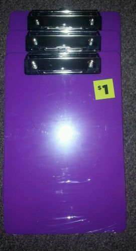 Mini clipboard 6&#034; x 9&#034; purple 3 for $2.25 for sale
