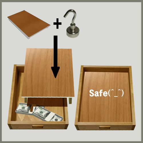 Secret drawer slab cover for safe storage! Medium9.9/14.6in~up to11.4/15.7in