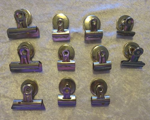 Vintage Large Paper Clips Boston All Have Round Magnets Lot of  11