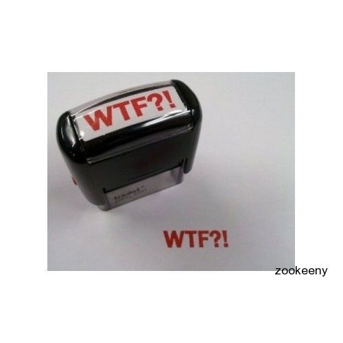 WTF FUNNY STAMP office party gag birth day paper home school joke christmas gift
