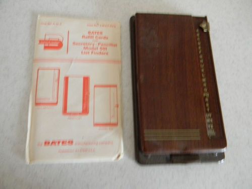 Bates List Finder Secretary Model G Address Book and Refill Cards