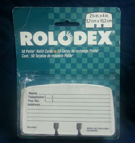 Genuine Rolodex Refill Cards 50 in Package 1998 Stock Free Shipping