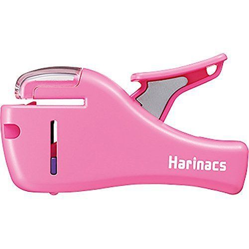 Kokuyo Harinacs Japanese Stapleless Stapler (compact) light pink New