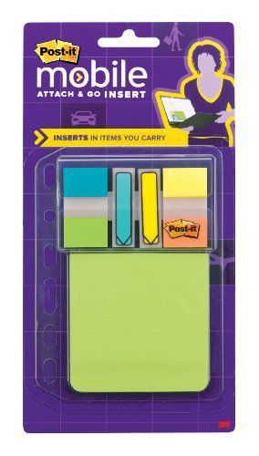 Post-it Attach And Go Refillable Insert - 1 / Pack - Multicolor Tab (PMINSERT1)