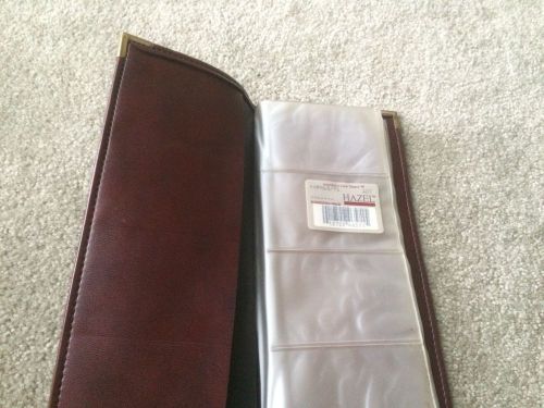 Brown Business Card Holder w/ Plastic Sleeves by Hazel!