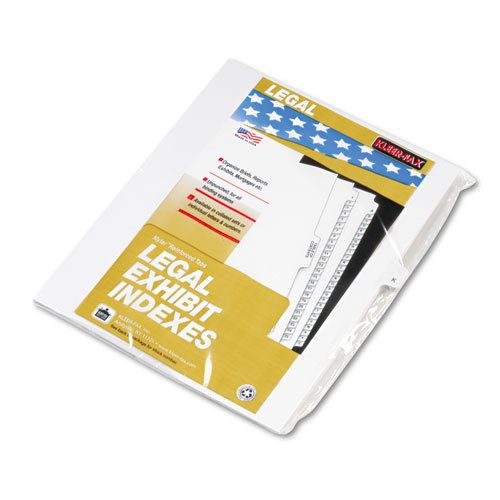 80000 series legal exhibit index dividers, side tab, &#034;k&#034;, white, 25/pack for sale