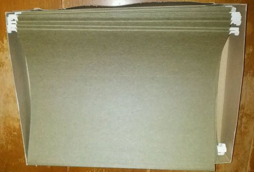 Standard green letter size hanging file folders 25 for sale