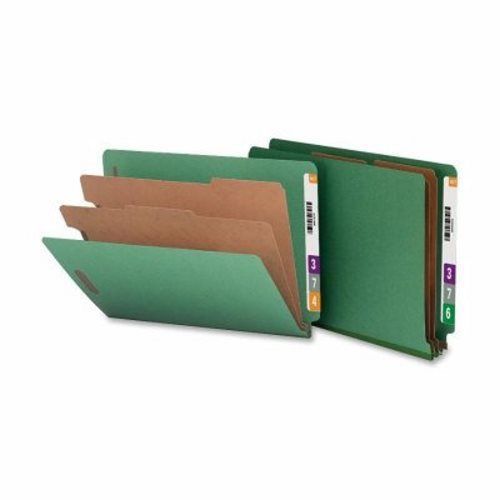 Nature Saver Folders, End Tab,  2-Dividers, 10 per Box, Green (NATSP17373)