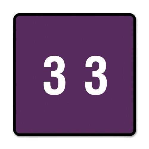 Smead 67423 purple dcc color-coded numeric label - 3 - 1.50&#034; width x (smd67423) for sale