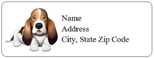 30 Personalized Cute Dog Return Address Labels Gift Favor Tags (dd38)