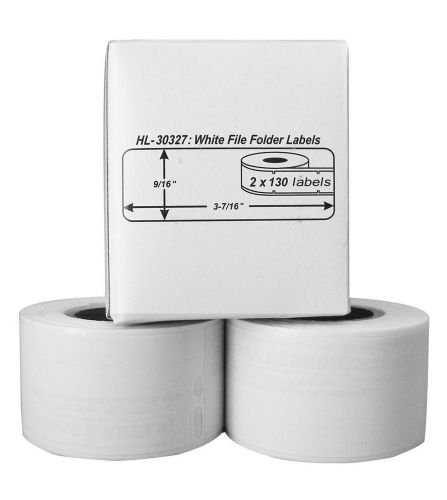 4 rolls of 130 file folder labels for dymo® labelwriter® 30327, 30576 for sale