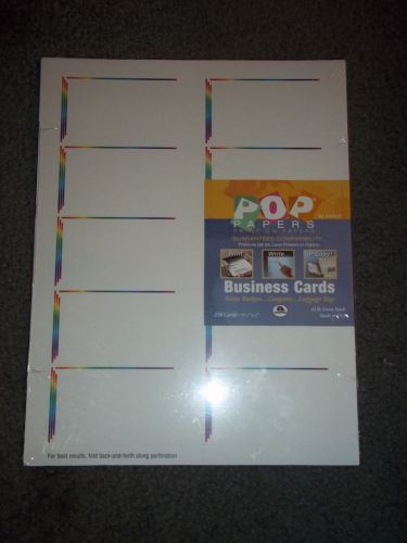 Ampad #35457 Pop Papers SPECTRUM  Print Your Own 250 Count Business Cards New