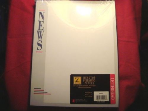 DESKTOP NEWS RELEASE COPY PAPER 100 SHEET BOX UNOPENED - Laser, Ink Jet, Copy