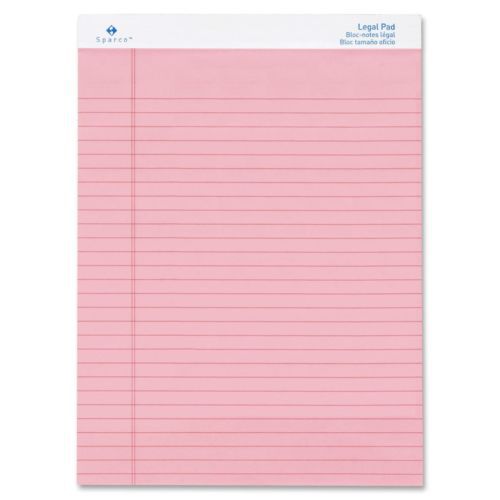 Sparco Pink Legal Ruled Pad - 50 Sheet - 16 Lb - Legal/wide Ruled - (spr01076)