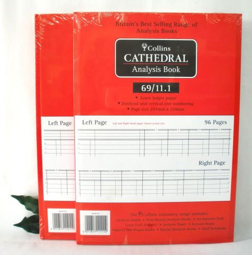 COLLINS Cathedral Analysis Book 69 series Collins 69/11.1 69/11.2 Accounts Book