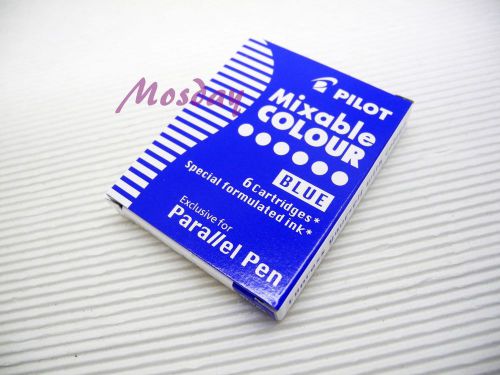 7 Packages (42pcs) Pilot Mixable Colours Cartridges for ParallelPen, BLUE