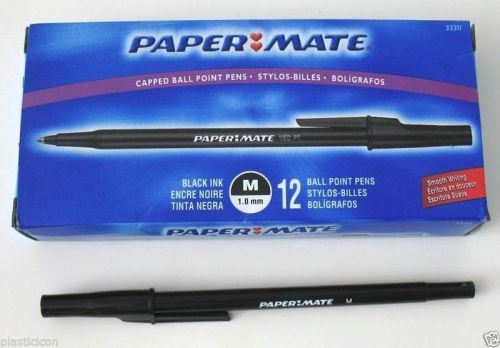 Papermate stick pen medium black 33311 12 ea- brand new for sale