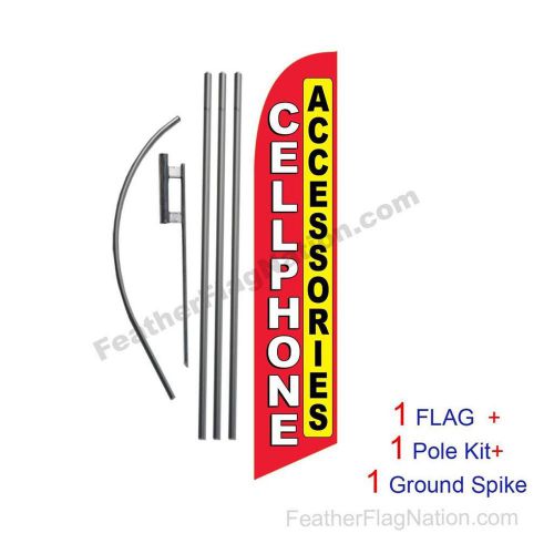 Cellphone accessories feather banner swooper flag kit with pole+spike for sale