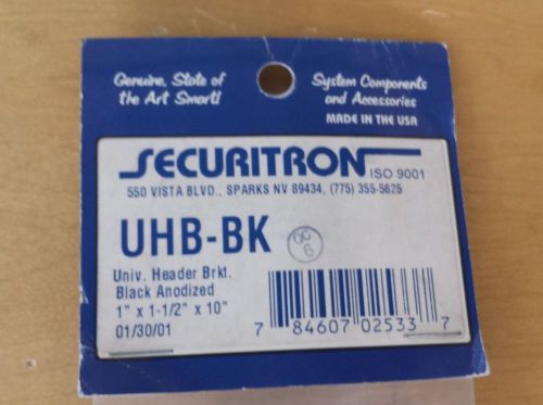 Securitron magnalock uhb-bk universal header bracket black anodized 1x1-1/2x10&#034; for sale