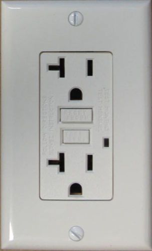 50 White 20A Duplex Receptacle w/LED GFCI Outlet UL Listed