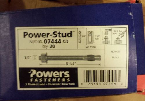 Powers wedge anchor bolts 3/4 x 6 1/4&#034; #07444 for sale
