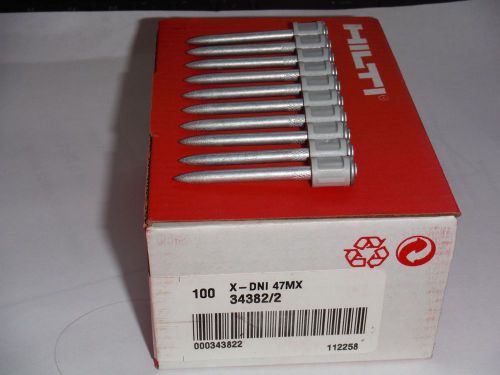 HILTI X-DNI 47MX - 100 PCS. - MODEL # 34382/2 - NEW IN THE BOX- 2&#034;