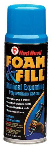 New Red Devil 0913 Foam &amp; Fill Expanding Polyurethane Foam 12 Oz.