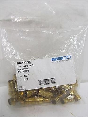 Nibco, PX02375, Pex Swivel Brass Core - 1/2&#034; ( 25 each