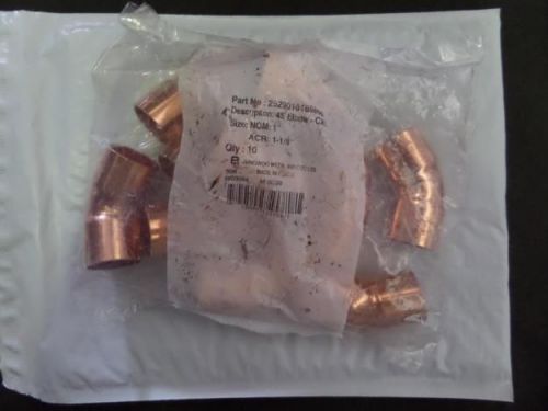 Copper 45 degree elbow-cxc nom 1&#034; acr 1-1/8&#034; bag of ten for sale
