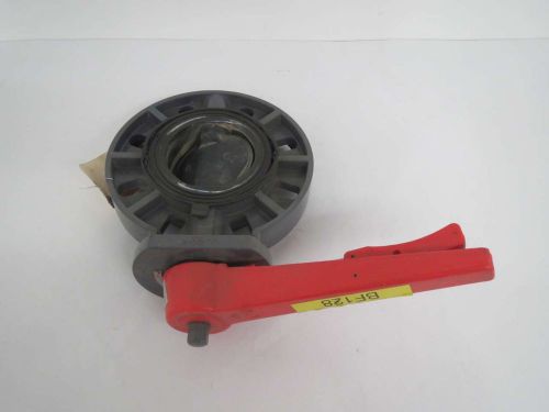 JP 100-4 VITON UPVC 150PSI 4 IN 100 FLANGED BUTTERFLY VALVE B434308