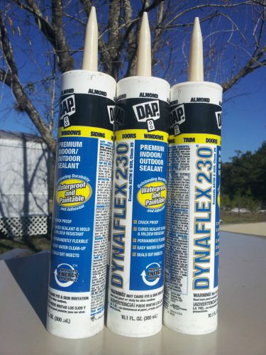 (3)10.1oz 300ml tubes of dap 46723 dynaflex 230 prem indoor/outdoor sealant for sale