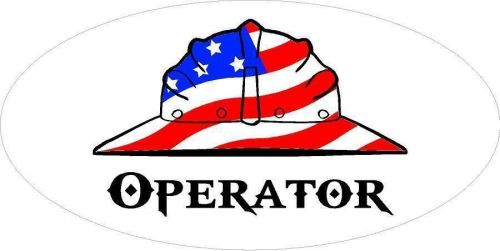 3 - Operator US Flag Hard Hat Union Oilfield  Toolbox Helmet Sticker H247