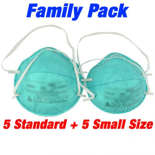 10x 1860/1860S N95 Health Care Medical Respirator Mask 5 Standard + 5 Small Size