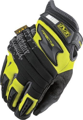 Mechanix wear sp2-91-010 safety mpact2 hi-viz gloves, yellow, large, new for sale