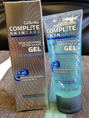 Gillette Complete Skin Care Skin Soothing Aftershave Gel Fragrance Free 3.4 Fl