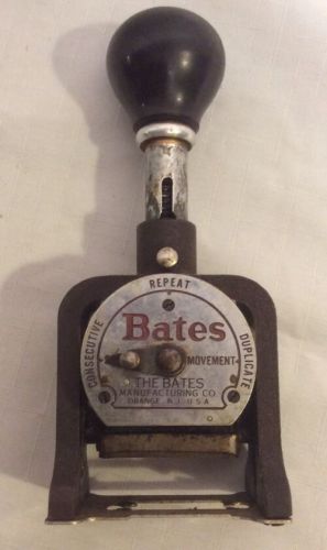 BATES COMMERCIAL MULTIPLE MOVEMENT NUMBERING STAMPING MACHINE