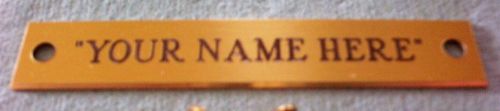 Custom Engraved Solid Brass 3/4 x 4 &#034;B&#034; Name Plate Sign ID Tag Picture Frame USA