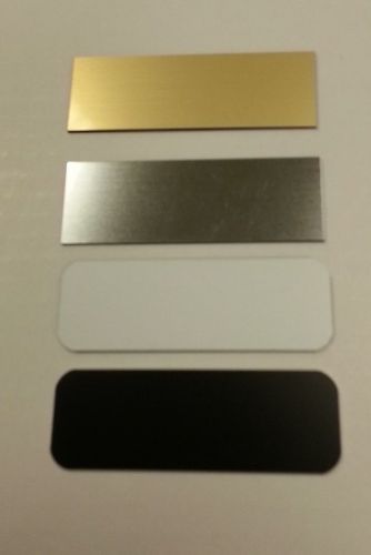 25 Blank Name Badges Without Pins - Your Choice of Color - Speedy Shipping