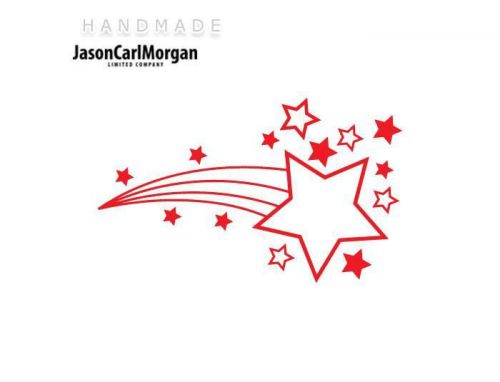 JCM® Iron On Applique Decal, Shooting Star Red