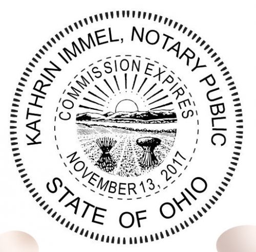 NEW Custom Round Official use OHIO NOTARY SEAL Self Inking RUBBER STAMP
