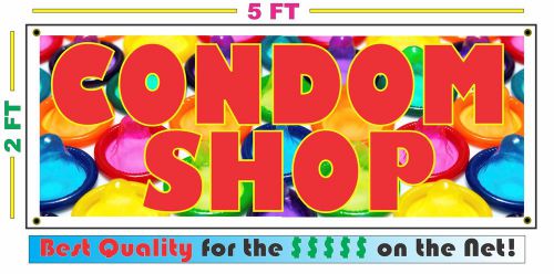 Full Color CONDOM SHOP BANNER Sign NEW Best Quality for the $$$ Party Supply