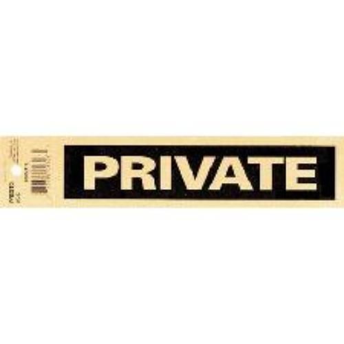 Private Sign Black &amp; Gold 2&#039;&#039; x 8&#039;&#039;