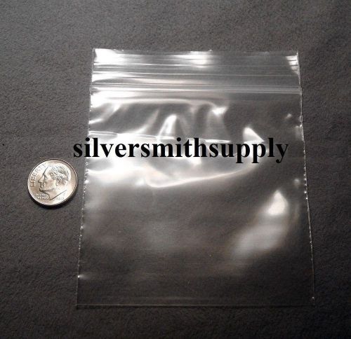 1000 3&#034; x 3&#034; inch zip lock recloseable bags, jewelry bags bead bags ziploc style for sale