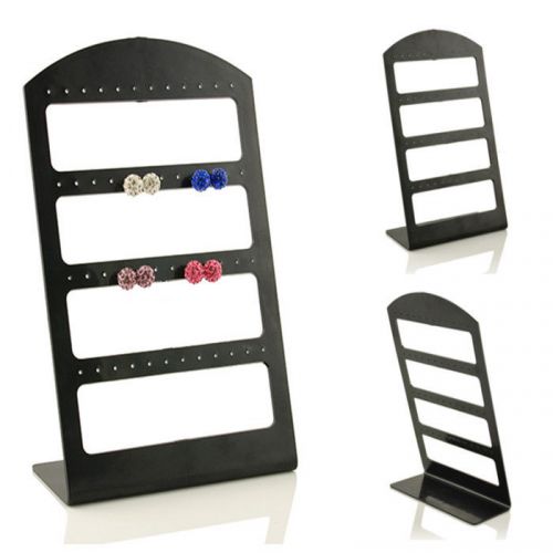 24 Pair Earrings Display Stand Organizer Jewelry Holder ShowCase Tool Rack Black