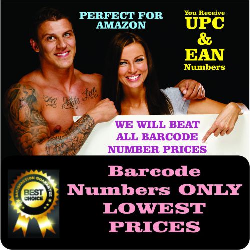 3,000 UPC BARCODE NUMBERS ONLY EAN BAR CODE NUMBER  AMAZON BARCODES 617129
