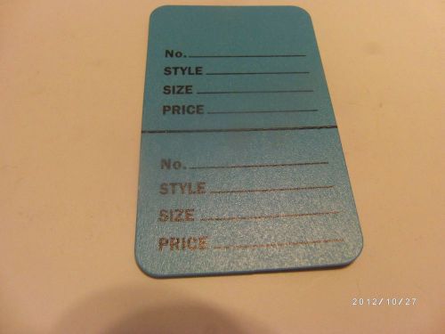 950  BLUE  Unstrung Large Merchandise Clothes Price Tags BLANK 1 3/4&#034;X 2 7/8&#034;